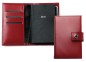 Preview: Pocket Notizbuch "NOTES" (auswechselbar) mit Druckknopf, CAMBRIDGE Top Grain Leder rot
