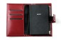 Preview: Pocket Notizbuch "NOTES" (auswechselbar) mit Druckknopf, CAMBRIDGE Top Grain Leder rot