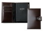 Preview: Pocket Notizbuch "GOLF NOTES" (auswechselbar) mit Druckknopf, CAMBRIDGE Top Grain Leder dunkelbraun
