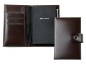 Preview: Pocket Notizbuch "WINE NOTES" (auswechselbar) mit Druckknopf, CAMBRIDGE Top Grain Leder dunkelbraun