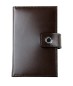 Preview: Pocket Notizbuch "WINE NOTES" (auswechselbar) mit Druckknopf, CAMBRIDGE Top Grain Leder dunkelbraun