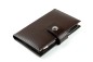 Preview: Pocket Notizbuch "WINE NOTES" (auswechselbar) mit Druckknopf, CAMBRIDGE Top Grain Leder dunkelbraun