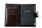 Preview: Pocket Notizbuch "TRAVEL NOTES" (auswechselbar) mit Druckknopf, CAMBRIDGE Top Grain Leder dunkelbraun