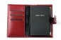 Preview: Pocket Notizbuch "TRAVEL NOTES" (auswechselbar) mit Druckknopf, CAMBRIDGE Top Grain Leder rot