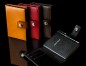 Preview: Pocket Notizbuch "TRAVEL NOTES" (auswechselbar) mit Druckknopf, CAMBRIDGE Top Grain Leder dunkelbraun