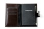 Preview: Pocket Notizbuch "FITNESS NOTES" (auswechselbar) mit Druckknopf, CAMBRIDGE Top Grain Leder dunkelbraun