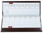 Preview: Tischquerkalender (auswechselbar) für 2025 + 2026 - Cambridge Top Grain Leder dunkelbraun