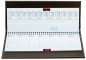 Preview: Tischquerkalender (auswechselbar) für 2027 - Cambridge Top Grain Leder dunkelbraun
