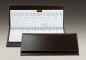 Preview: Tischquerkalender (auswechselbar) für 2027 - Cambridge Top Grain Leder dunkelbraun