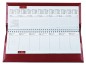 Preview: Tischquerkalender (auswechselbar) für 2025 + 2026 - Cambridge Top Grain Leder rot