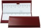 Preview: Tischquerkalender (auswechselbar) für 2027 - Cambridge Top Grain Leder rot