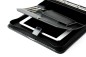 Preview: Manager Orgamappe DIN A4 mit Tablethalterung und optionaler Zubehörtasche CAMBRIDGE Top Grain Leder schwarz