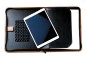 Preview: Manager Orgamappe DIN A4 mit Tablethalterung und optionaler Zubehörtasche CAMBRIDGE Top Grain Leder hellbraun