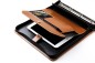 Preview: Manager Orgamappe DIN A4 mit Tablethalterung und optionaler Zubehörtasche CAMBRIDGE Top Grain Leder hellbraun