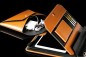 Preview: Manager Orgamappe DIN A4 mit Tablethalterung und optionaler Zubehörtasche CAMBRIDGE Top Grain Leder hellbraun