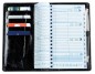 Preview: Taschenkalender mit Spiralbindung 2025 + 2026 in PREMIUM LEDER CROCO schwarz