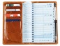 Preview: Taschenkalender mit Spiralbindung 2025 + 2026 in PREMIUM LEDER CROCO braun