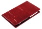 Preview: Taschenkalender mit Spiralbindung 2025 + 2026 in PREMIUM LEDER CROCO rot