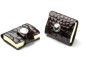 Preview: 2er Set MINI Haftnotiz Etuis PREMIUM LEDER CROCO dunkelbraun