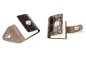 Preview: 2er Set MINI Haftnotiz Etuis PREMIUM LEDER CROCO dunkelbraun