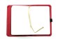 Preview: Pocket Notizbuch Lederimitat ECO APPLE LEATHER rot
