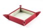 Preview: Taschenleerer / Utensilienschale ECO APPLE LEATHER Lederimitat rot