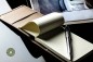 Preview: Reporterblock DIN A6 Lederimitat ECO APPLE LEATHER braun