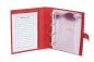 Preview: Dokumenten Ringbuch DIN A4 mit Schloss SAFFIANO Lederimitat rot