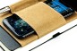 Preview: Magnetischer Smartphone-und Stiftehalter für Notizbücher SAFFIANO hellbraun metallic