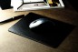 Preview: Mousepad aus veganem Lederimitat schwarz  - made in Germany