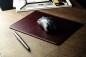 Preview: Mousepad aus veganem Lederimitat weinrot  - made in Germany