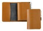 Preview: Pocket Notizbuch PREMIUM LEDER BOXCALF cuoiobraun (glatt) inclusive Drehkugelschreiber ART DECO