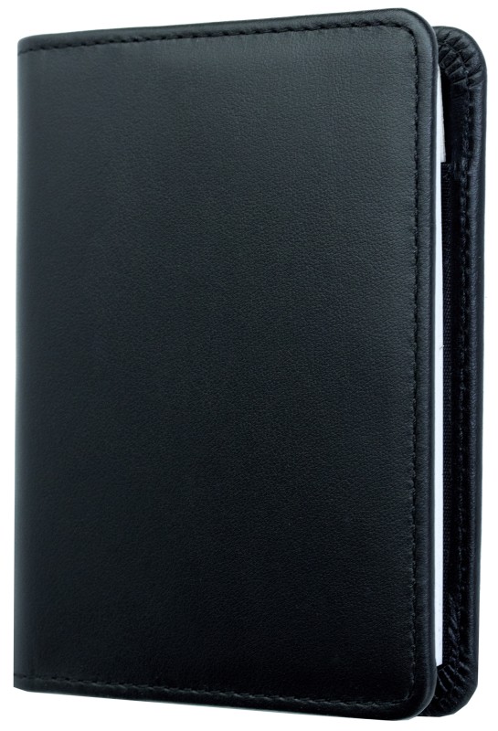 Notizblock DIN A7 | Echtleder | BOXCALF schwarz