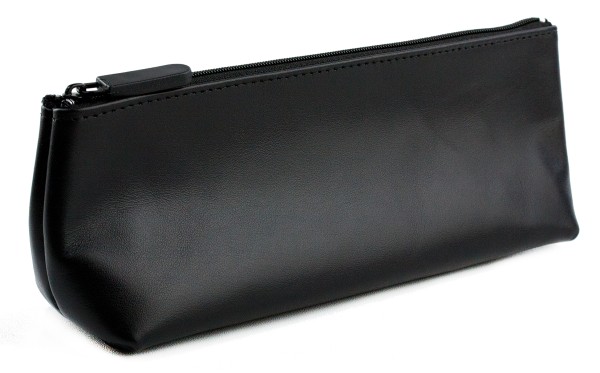 Schlamperetui XXL PREMIUM LEDER BOXCALF schwarz (glatt)