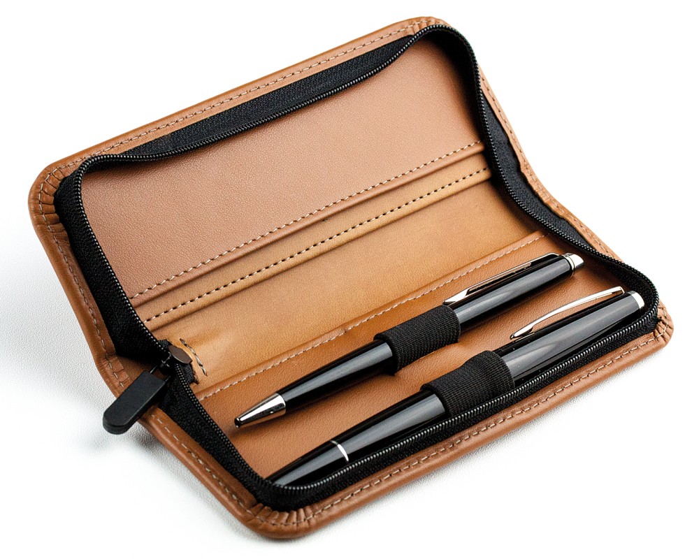 RV-Schreibgeräteetui PREMIUM LEDER BOXALF cuoiobraun (glatt)