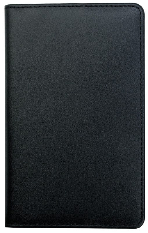 Pocket Kalenderbuch DIN A6 2027 PREMIUM LEDER BOXCALF schwarz (glatt)