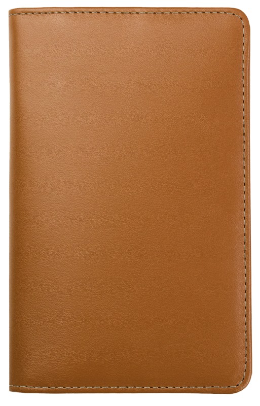 Pocket Kalenderbuch DIN A6 2027 PREMIUM LEDER BOXCALF cuoiobraun (glatt)