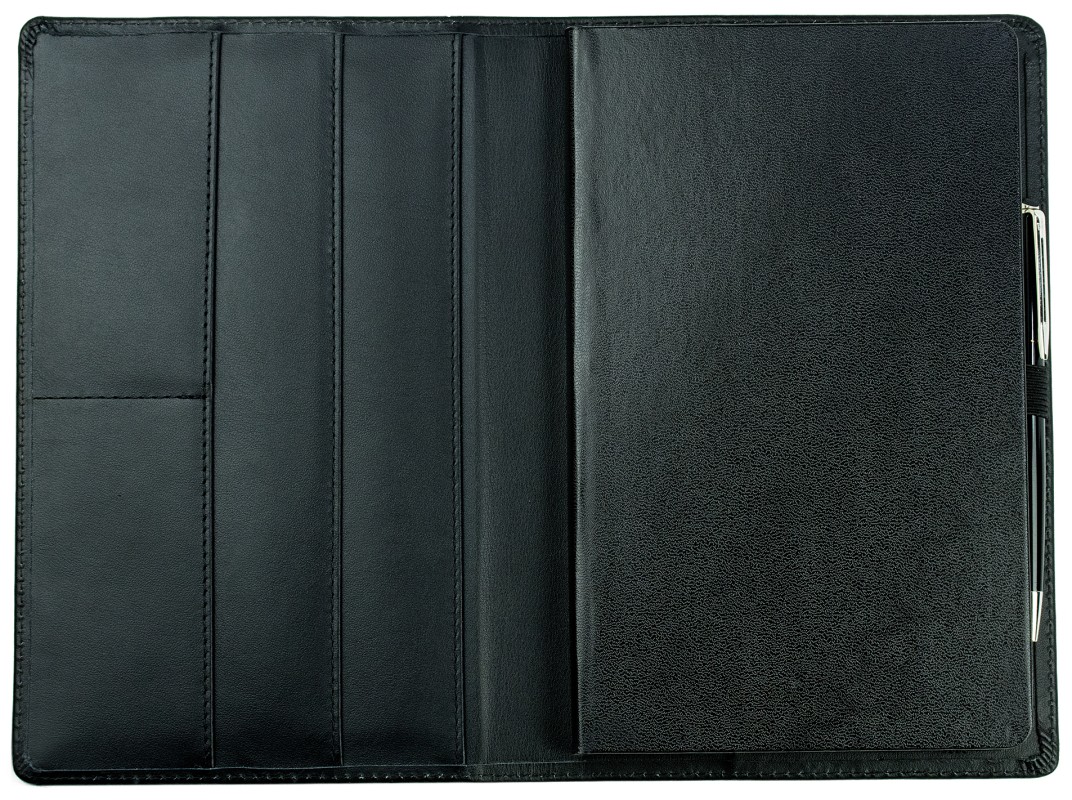 Notizbuch DIN A5 schmal | Echtleder | BOXCALF schwarz