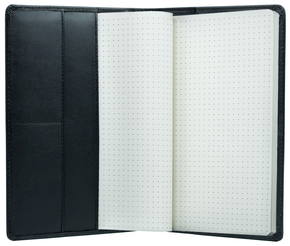 Notizbuch DIN A5 schmal | Echtleder | BOXCALF schwarz