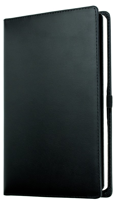 Notizbuch DIN A5 schmal | Echtleder | BOXCALF schwarz