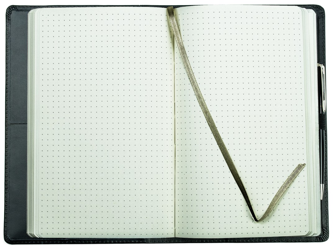 Notizbuch DIN A5 schmal | Echtleder | BOXCALF schwarz