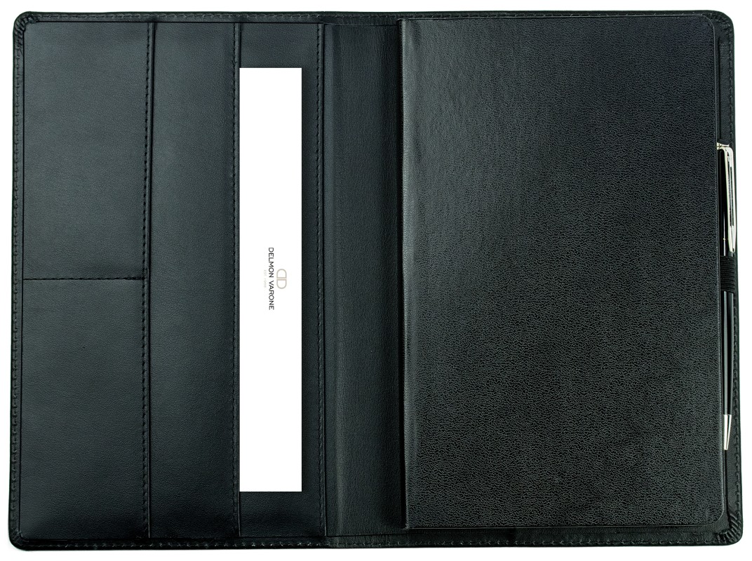 Notizbuch DIN A5 schmal | Echtleder | BOXCALF schwarz