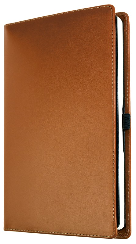 Notizbuch DIN A5 schmal | Echtleder | BOXCALF hellbraun