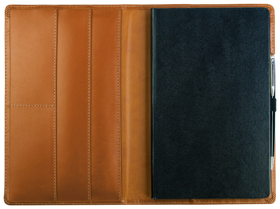 Notizbuch DIN A5 schmal | Echtleder | BOXCALF hellbraun