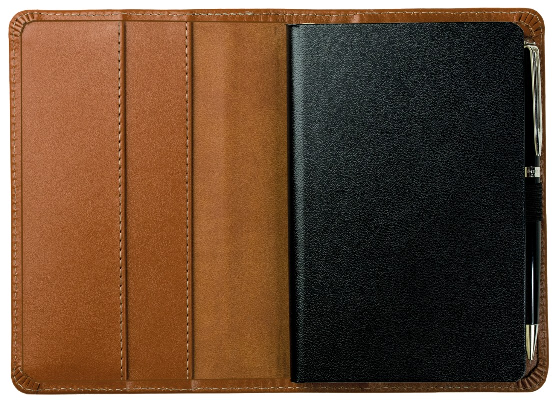 Notizbuch Pocket Format | Echtleder | BOXCALF hellbraun