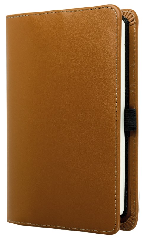 Notizbuch Pocket Format | Echtleder | BOXCALF hellbraun