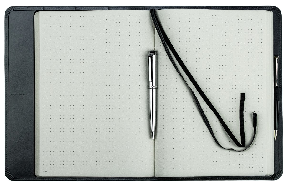 Notizbuch DIN B5+ | Echtleder | BOXCALF schwarz