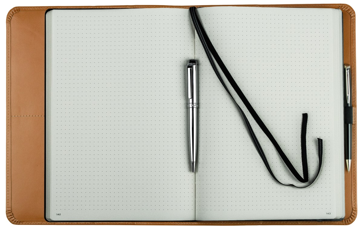 Notizbuch DIN B5+ | Echtleder | BOXCALF hellbraun