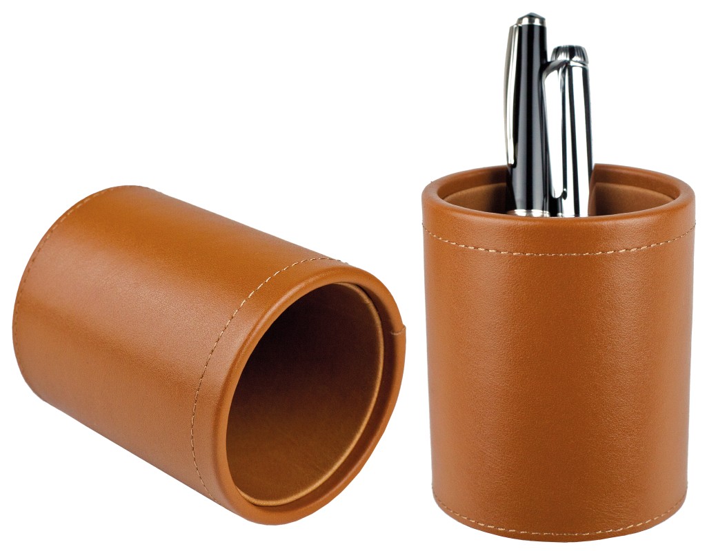Stifteköcher PREMIUM LEDER BOXCALF cuoiobraun (glatt)