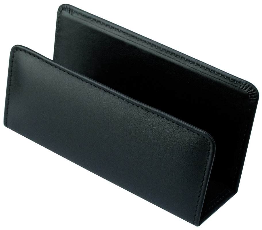 Briefständer PREMIUM LEDER BOXCALF schwarz (glatt)